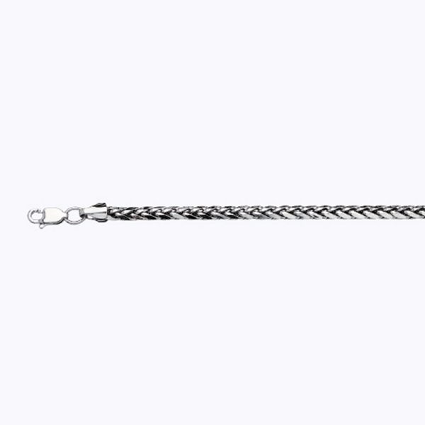 14K 3MM WHITE GOLD PALM 30" CHAIN NECKLACE (AVAILABLE IN LENGTHS 7" - 30") - Image 2