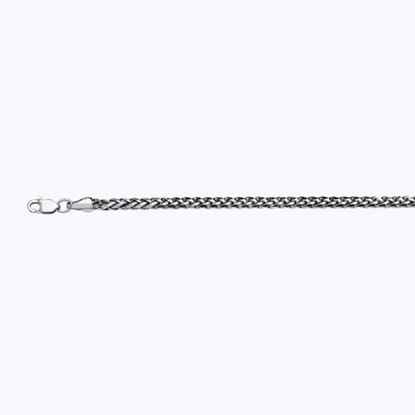 14K 2.5MM WHITE GOLD PALM 18" CHAIN NECKLACE (AVAILABLE IN LENGTHS 7" - 30") - Image 2