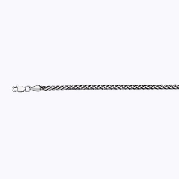 14K 2.5MM WHITE GOLD PALM 28" CHAIN NECKLACE (AVAILABLE IN LENGTHS 7" - 30") - Image 2