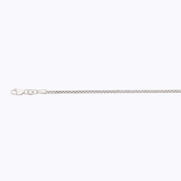 10K 1.5MM WHITE GOLD VENETIAN BOX 24" CHAIN NECKLACE (AVAILABLE IN LENGTHS 7" - 30") - Image 2