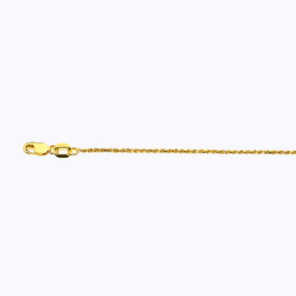 10K 1MM YELLOW GOLD SOLID DC ROPE 30" CHAIN NECKLACE (AVAILABLE IN LENGTHS 7" - 30") - Image 2