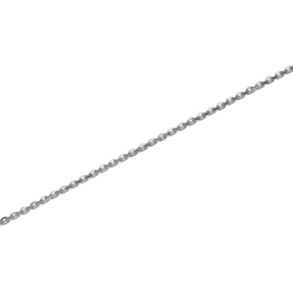 14K WHITE GOLD DC ROLO  033 GAUGE 28" CHAIN NECKLACE (AVAILABLE IN LENGTHS 7" - 30") - Image 3