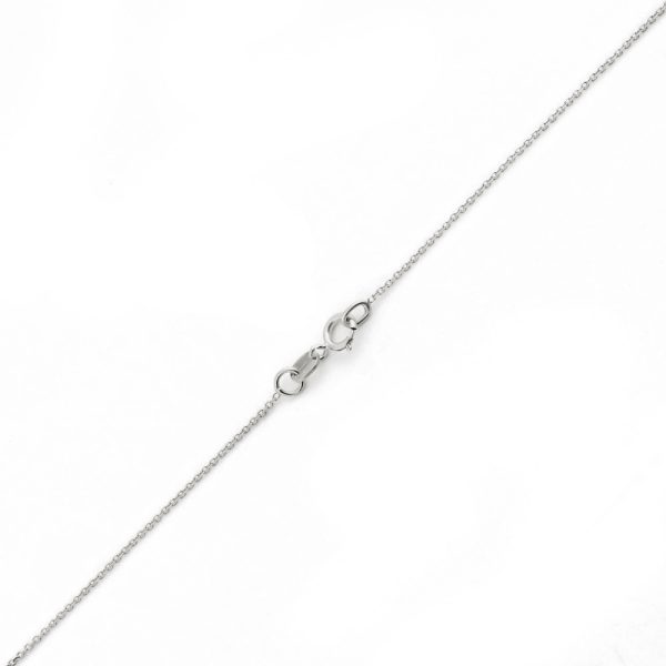 10K WHITE GOLD DC ROLO  033 GAUGE 16" CHAIN NECKLACE (AVAILABLE IN LENGTHS 7" - 30") - Image 4