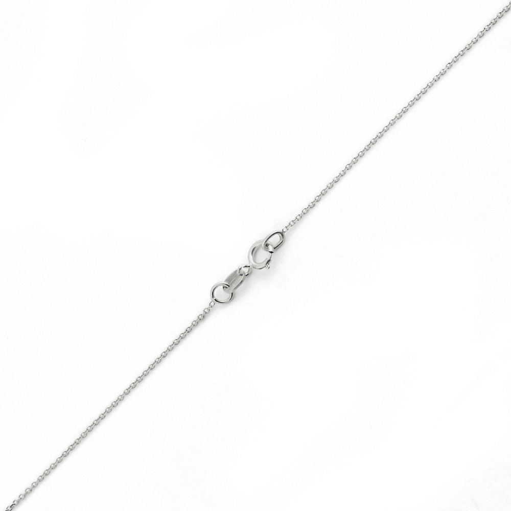 14K WHITE GOLD DC ROLO 023 GAUGE 16" CHAIN NECKLACE (AVAILABLE IN LENGTHS 7" - 30") - Image 4