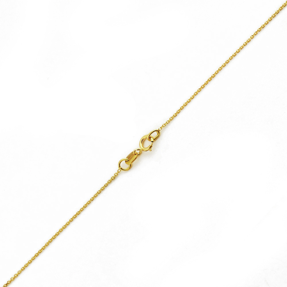 14K YELLOW GOLD DC ROLO  033 GAUGE 22" CHAIN NECKLACE (AVAILABLE IN LENGTHS 7" - 30") - Image 4