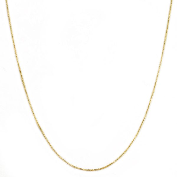 14K YELLOW GOLD DC ROLO  033 GAUGE 24" CHAIN NECKLACE (AVAILABLE IN LENGTHS 7" - 30") - Image 2