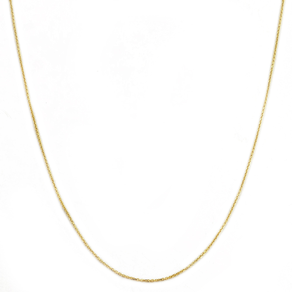 10K YELLOW GOLD DC ROLO 043 GAUGE 28" CHAIN NECKLACE (AVAILABLE IN LENGTHS 7" - 30") - Image 2