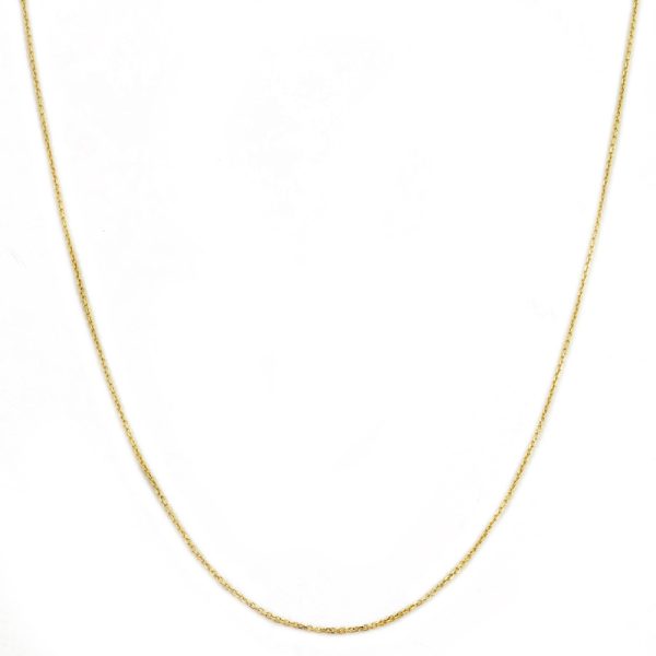 10K YELLOW GOLD DC ROLO  043 GAUGE 30" CHAIN NECKLACE (AVAILABLE IN LENGTHS 7" - 30") - Image 2