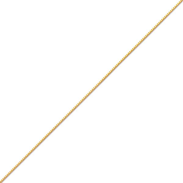 14K YELLOW GOLD BOX 068 GAUGE 22" CHAIN NECKLACE (AVAILABLE IN LENGTHS 7" - 30") - Image 3