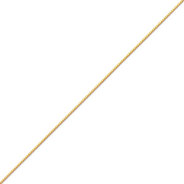 10K YELLOW GOLD BOX 050 GAUGE 28" CHAIN NECKLACE (AVAILABLE IN LENGTHS 7" - 30") - Image 4