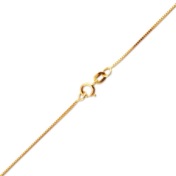 14K YELLOW GOLD BOX 068 GAUGE 22" CHAIN NECKLACE (AVAILABLE IN LENGTHS 7" - 30") - Image 2