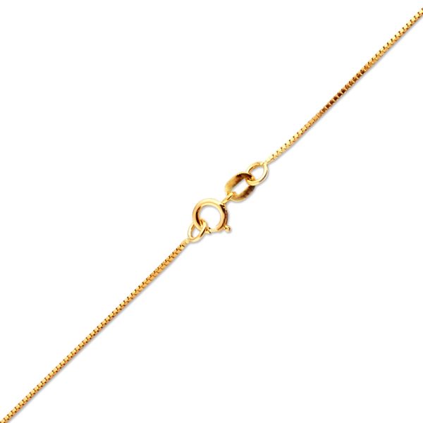 10K YELLOW GOLD BOX 050 GAUGE 28" CHAIN NECKLACE (AVAILABLE IN LENGTHS 7" - 30") - Image 3