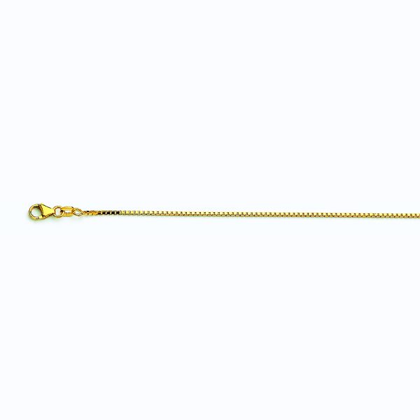 10K YELLOW GOLD BOX 068 GAUGE 30" CHAIN NECKLACE (AVAILABLE IN LENGTHS 7" - 30") - Image 5