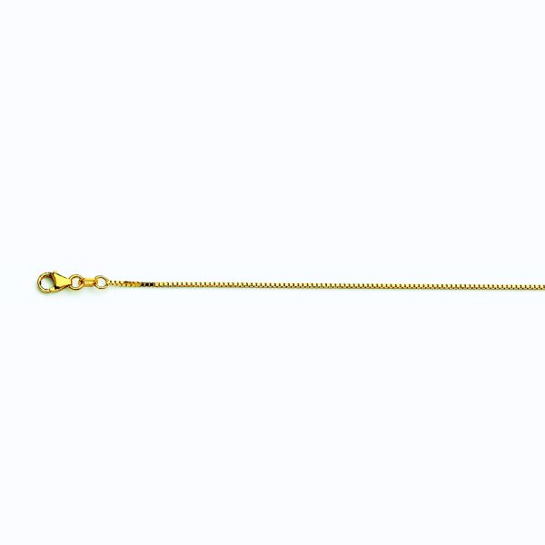 14K YELLOW GOLD BOX 058 GAUGE 24" CHAIN NECKLACE (AVAILABLE IN LENGTHS 7" - 30") - Image 4