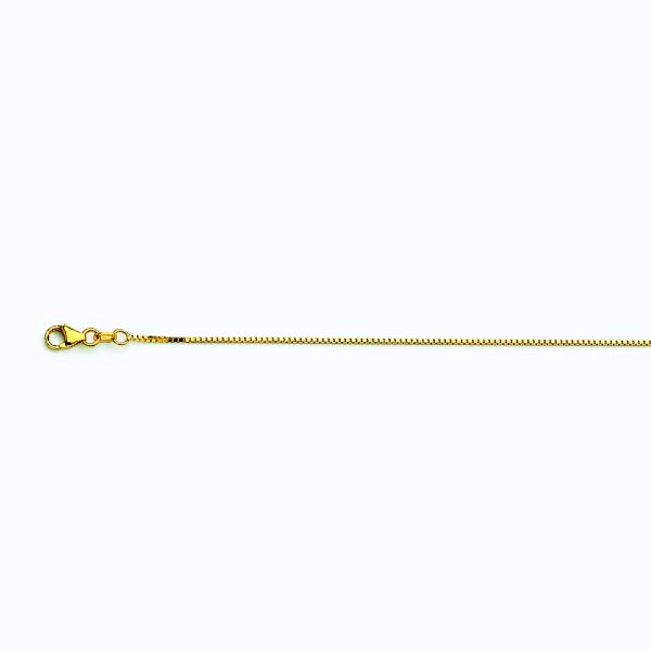10K YELLOW GOLD BOX 058 GAUGE 16" CHAIN NECKLACE (AVAILABLE IN LENGTHS 7" - 30") - Image 5