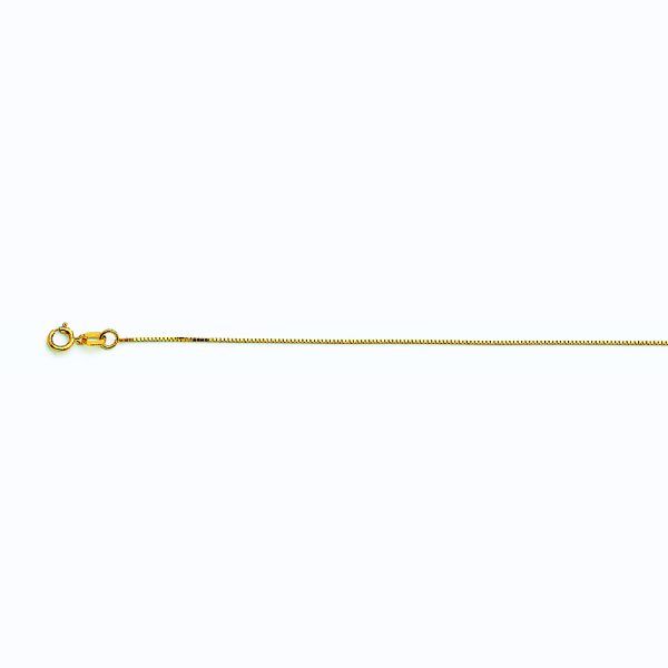 10K YELLOW GOLD BOX 040 GAUGE 20" CHAIN NECKLACE (AVAILABLE IN LENGTHS 7" - 30") - Image 5