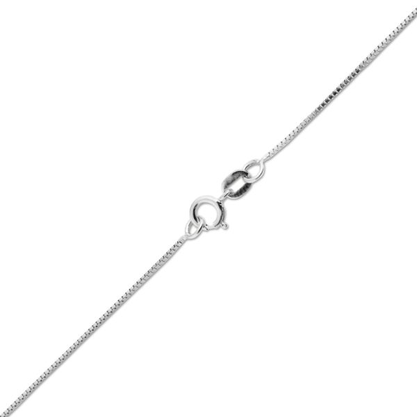 10K WHITE GOLD BOX 040 GAUGE 20" CHAIN NECKLACE (AVAILABLE IN LENGTHS 7" - 30") - Image 2
