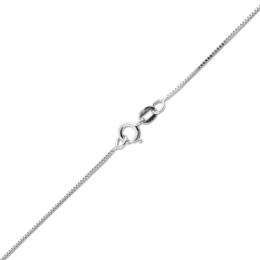 14K WHITE GOLD BOX 050 GAUGE 30" CHAIN NECKLACE (AVAILABLE IN LENGTHS 7" - 30") - Image 2