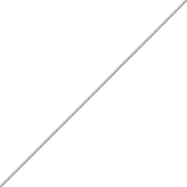 10K WHITE GOLD BOX 040 GAUGE 20" CHAIN NECKLACE (AVAILABLE IN LENGTHS 7" - 30") - Image 3