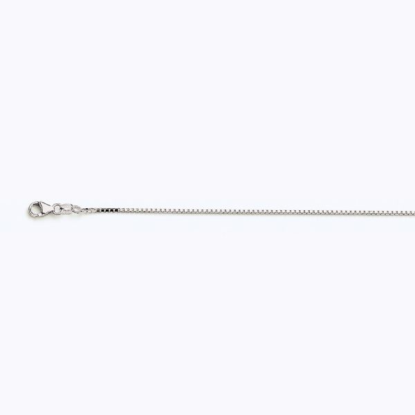 14K WHITE GOLD BOX 068 GAUGE 18" CHAIN NECKLACE (AVAILABLE IN LENGTHS 7" - 30") - Image 4