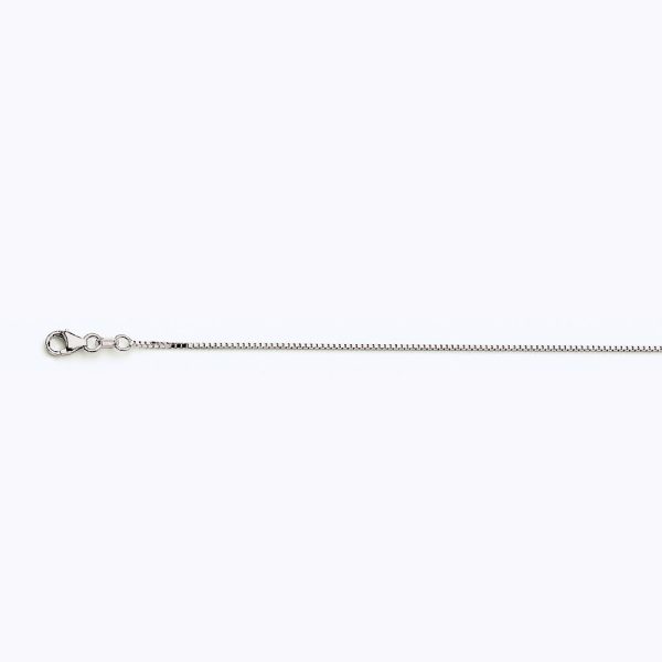 10K WHITE GOLD BOX 058 GAUGE 20" CHAIN NECKLACE (AVAILABLE IN LENGTHS 7" - 30") - Image 4