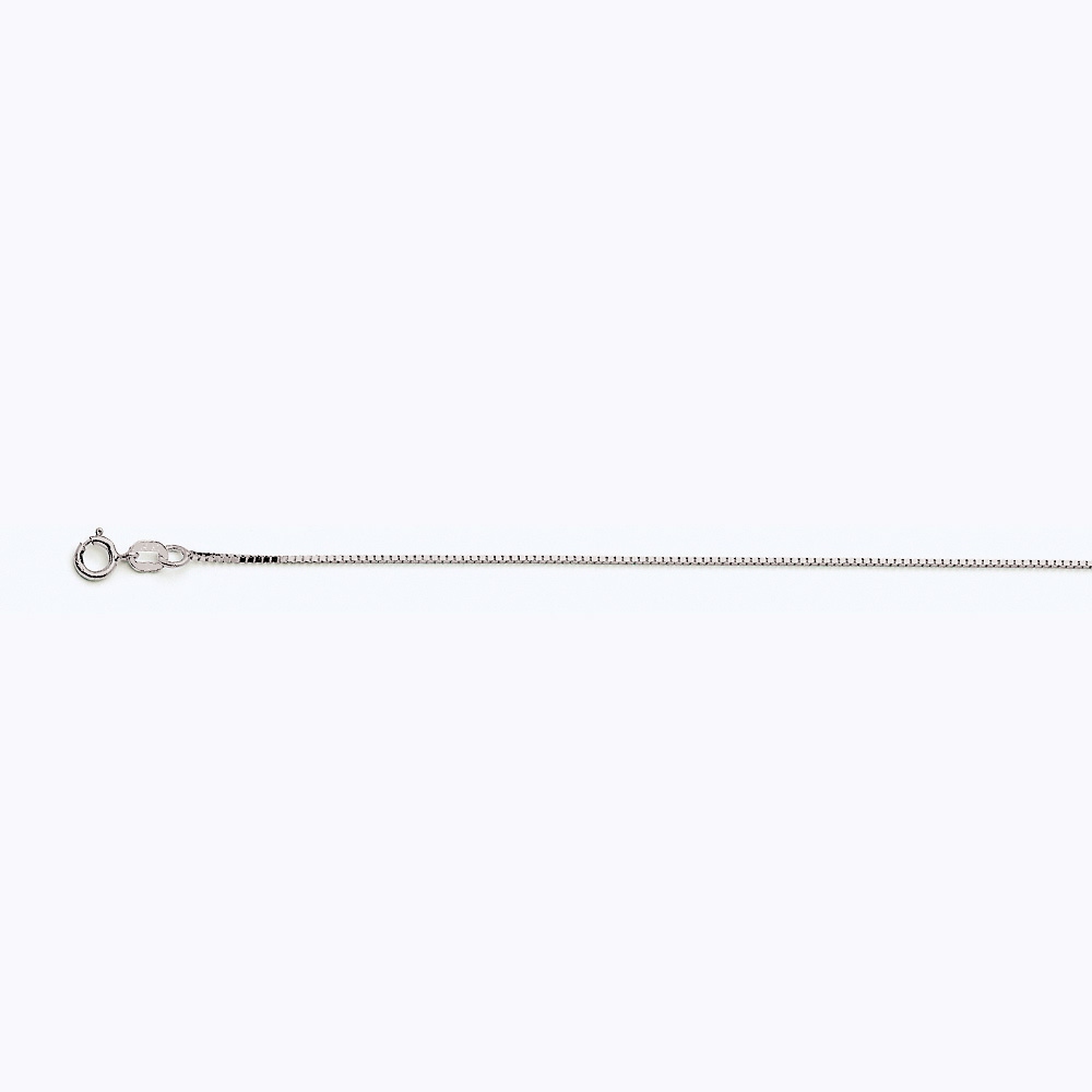 14K WHITE GOLD BOX 050 GAUGE 30" CHAIN NECKLACE (AVAILABLE IN LENGTHS 7" - 30") - Image 4