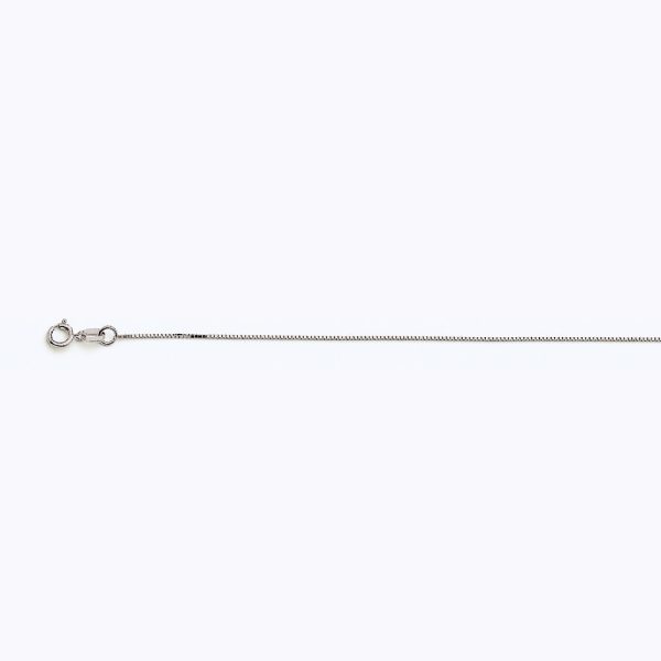 10K WHITE GOLD BOX 040 GAUGE 18" CHAIN NECKLACE (AVAILABLE IN LENGTHS 7" - 30") - Image 4