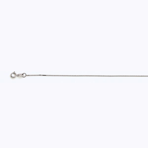 10K WHITE GOLD BOX 040 GAUGE 20" CHAIN NECKLACE (AVAILABLE IN LENGTHS 7" - 30") - Image 4