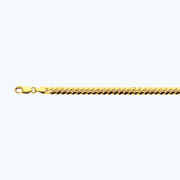 14K 6MM YELLOW GOLD SOLID MIAMI CUBAN 30" CHAIN NECKLACE (AVAILABLE IN LENGTHS 7" - 30") - Image 2