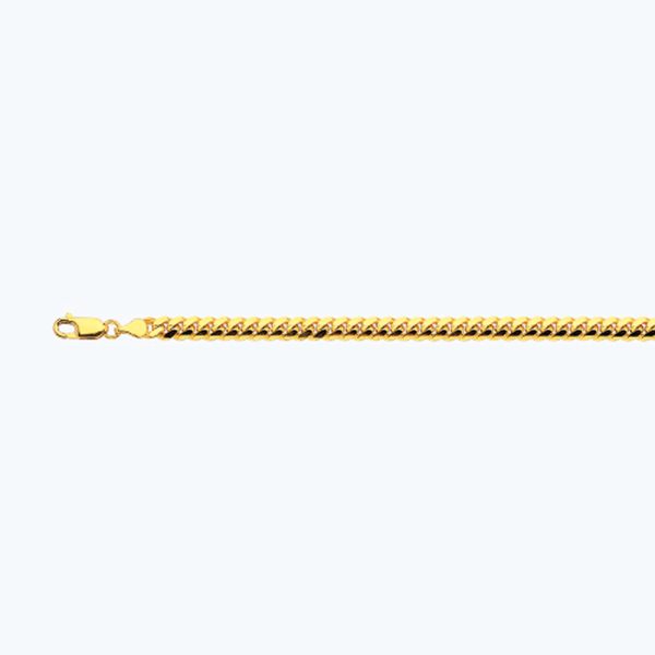 10K 5MM YELLOW GOLD SOLID MIAMI CUBAN 16" CHAIN NECKLACE (AVAILABLE IN LENGTHS 7" - 30") - Image 2