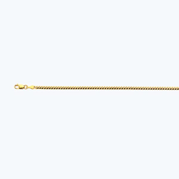 18K 2.5MM YELLOW GOLD SOLID MIAMI CUBAN 20" CHAIN NECKLACE (AVAILABLE IN LENGTHS 7" - 30") - Image 2