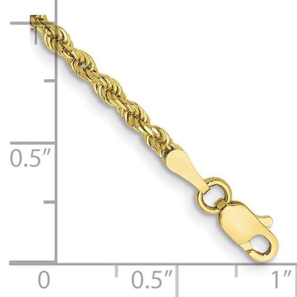 10k 2.5mm Semi-solid D/C Rope Chain - Image 2
