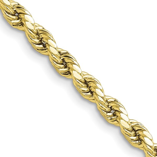 10k 4mm Semi-solid D/C Rope Chain