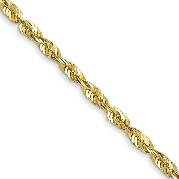 10k 1.8mm Extra-Light Diamond Cut Rope Chain