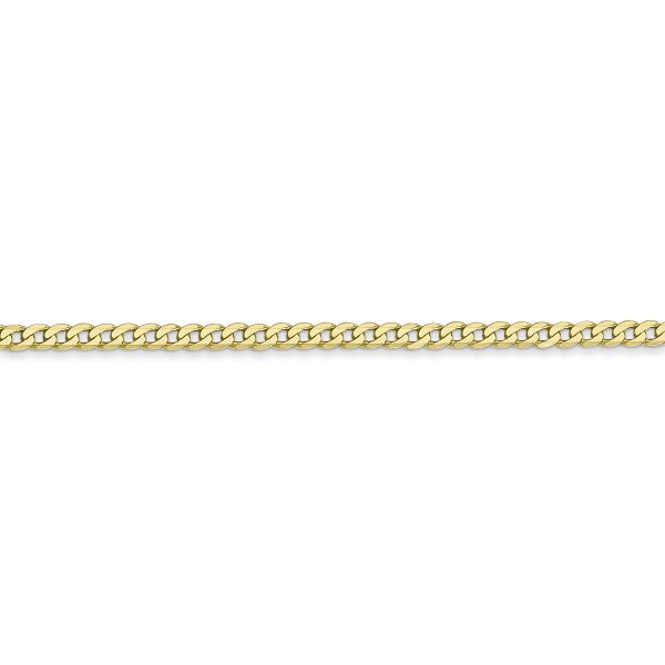 10k 2.2mm Flat Beveled Curb Chain - Image 2