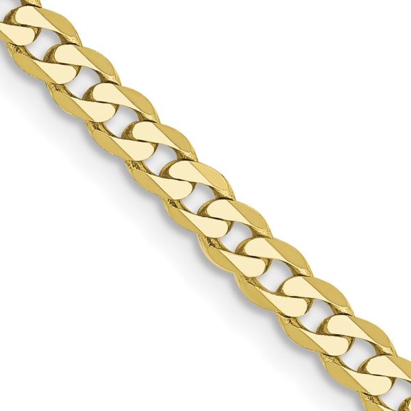 10k 2.9mm Flat Beveled Curb Chain