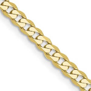 10k 2.9mm Flat Beveled Curb Chain