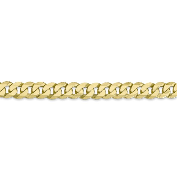 10k 6.75mm Flat Beveled Curb Chain - Image 2