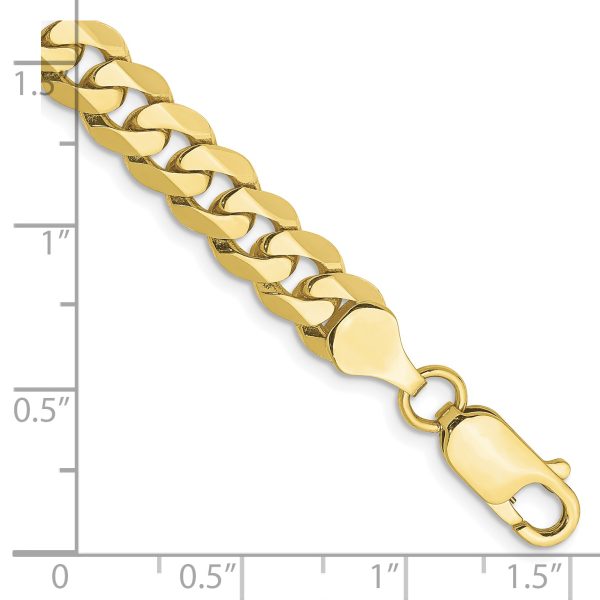 10k 6.75mm Flat Beveled Curb Chain - Image 2