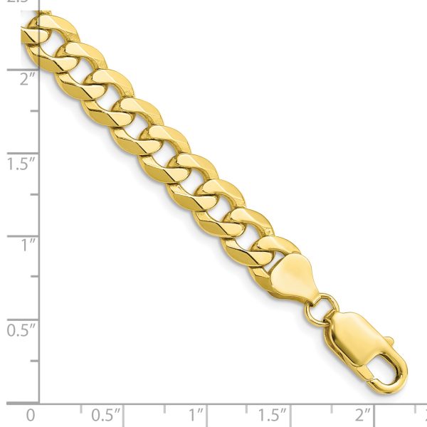 10k 7.75mm Flat Beveled Curb Chain - Image 2