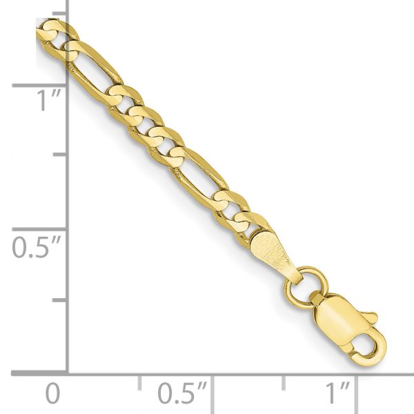 10K 3mm Flat Figaro Chain - Image 2