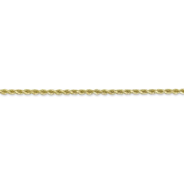 10k 2mm Diamond-cut Rope Chain - Image 2