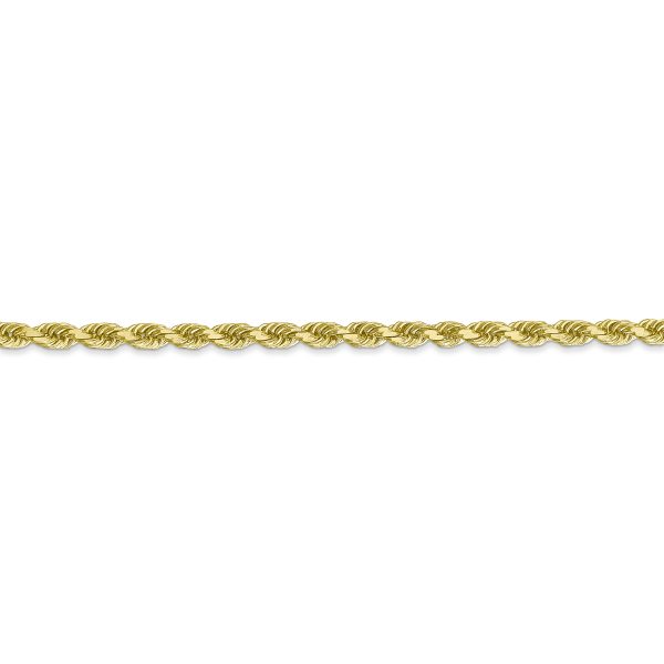 10k 3mm Diamond-cut Rope Chain - Image 2