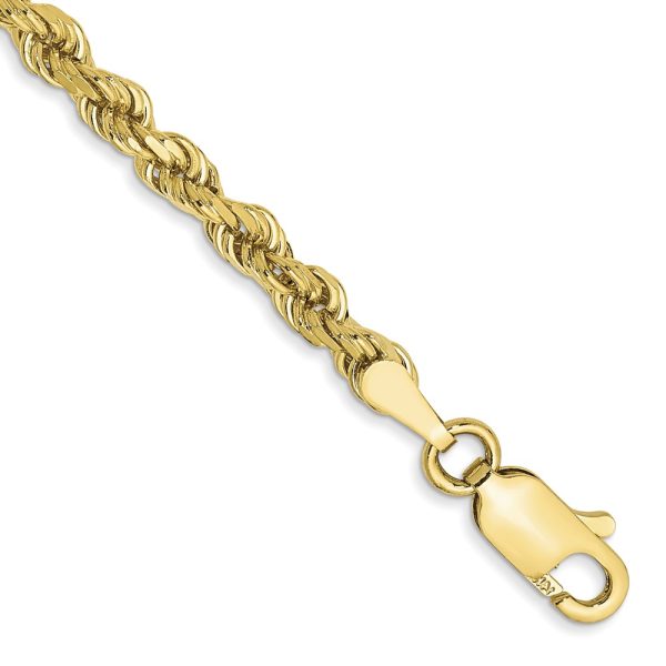 10k 3mm Diamond-cut Rope Chain