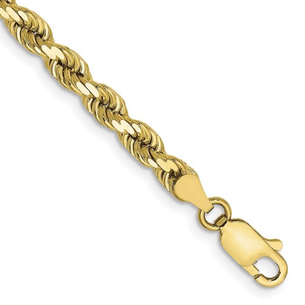 10k 4mm Diamond-cut Rope Chain