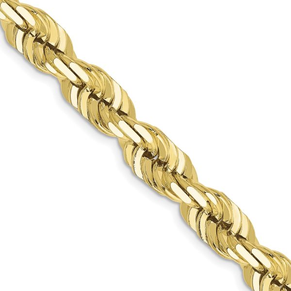 10k 7mm Diamond-cut Rope Chain