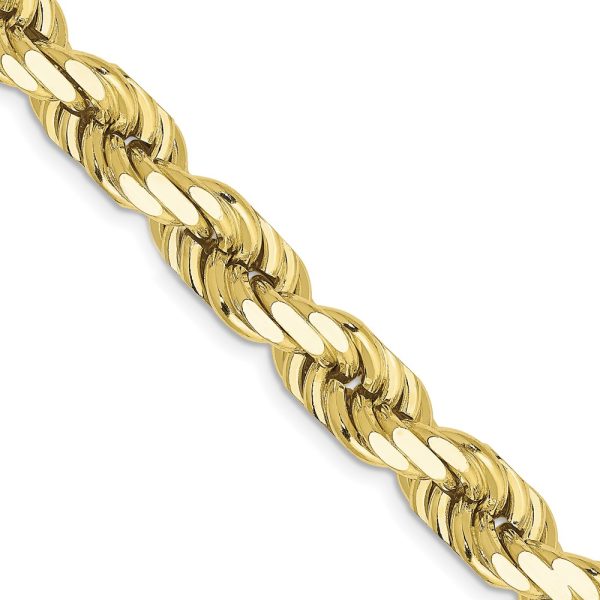 10k 8mm Diamond-cut Rope Chain