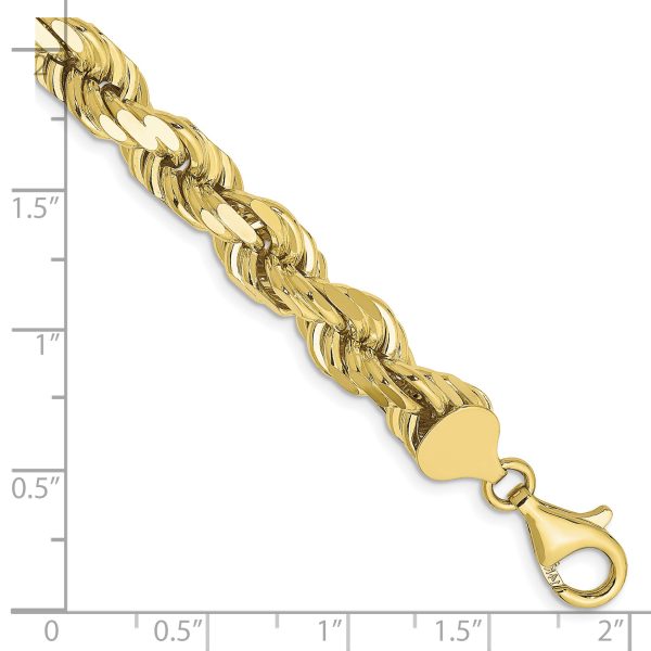 10k 8mm Diamond-cut Rope Chain - Image 2