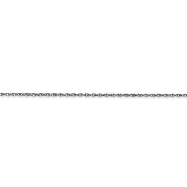 10k White Gold .95mm Carded Cable Rope Chain - Image 2