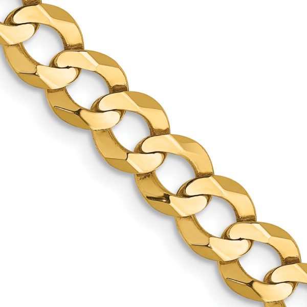 10K 7.2mm Lightweight Flat Cuban Chain